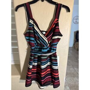 NWT Motherhood Maternity Multicolor Striped Cotton‎ Tank Top, Size S